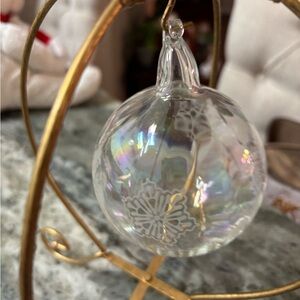 Elegant Iridescent Glass Ornament